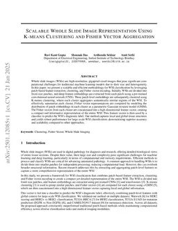 Scalable Whole Slide Image Representation Using K-Mean Clustering and Fisher Vector Aggregation