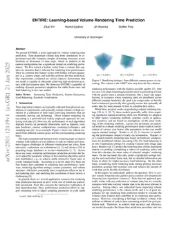ENTIRE: Learning-based Volume Rendering Time Prediction
