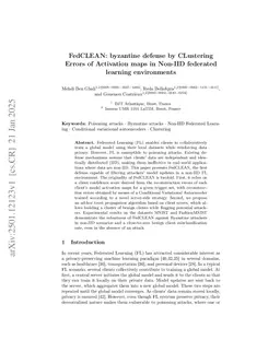 FL-CLEANER: byzantine and backdoor defense by CLustering Errors of Activation maps in Non-iid fedErated leaRning