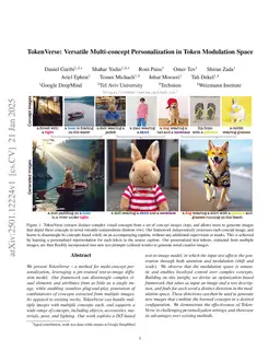 TokenVerse: Versatile Multi-concept Personalization in Token Modulation Space