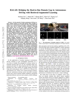 RALAD: Bridging the Real-to-Sim Domain Gap in Autonomous Driving with Retrieval-Augmented Learning