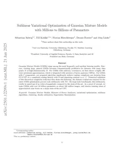 Sublinear Variational Optimization of Gaussian Mixture Models with Millions to Billions of Parameters
