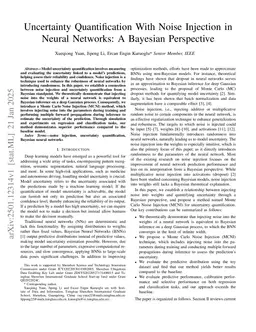 Uncertainty Quantification With Noise Injection in Neural Networks: A Bayesian Perspective