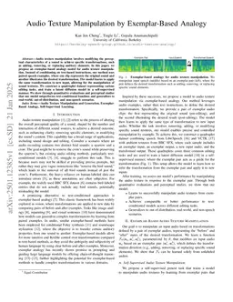 Audio Texture Manipulation by Exemplar-Based Analogy