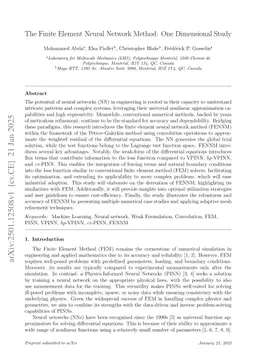 The Finite Element Neural Network Method: One Dimensional Study
