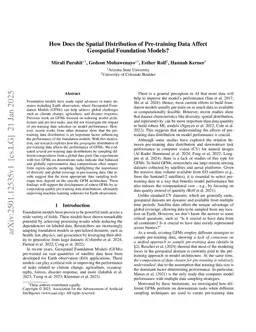 How Does the Spatial Distribution of Pre-training Data Affect Geospatial Foundation Models?