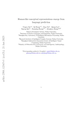 Revealing emergent human-like conceptual representations from language prediction