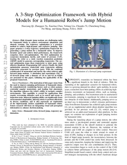A 3-Step Optimization Framework with Hybrid Models for a Humanoid Robot's Jump Motion