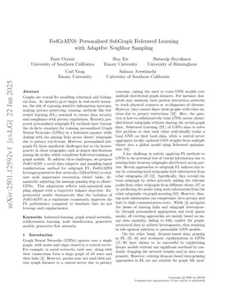 FedGrAINS: Personalized SubGraph Federated Learning with Adaptive Neighbor Sampling