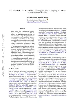 The potential -- and the pitfalls -- of using pre-trained language models as cognitive science theories