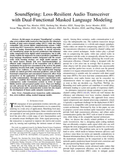SoundSpring: Loss-Resilient Audio Transceiver with Dual-Functional Masked Language Modeling