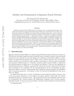 Stability and Generalization of Quantum Neural Networks