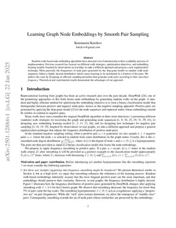 Learning Graph Node Embeddings by Smooth Pair Sampling