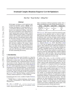 Irrational Complex Rotations Empower Low-bit Optimizers
