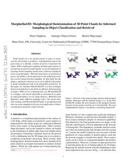 MorphoSkel3D: Morphological Skeletonization of 3D Point Clouds for Informed Sampling in Object Classification and Retrieval