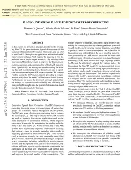 FlanEC: Exploring Flan-T5 for Post-ASR Error Correction