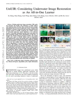 UniUIR: Considering Underwater Image Restoration as An All-in-One Learner