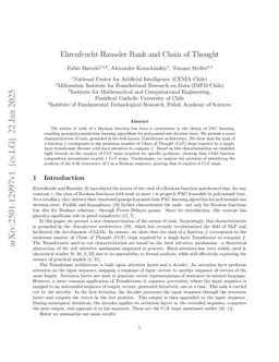 Ehrenfeucht-Haussler Rank and Chain of Thought