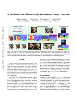 Orchid: Image Latent Diffusion for Joint Appearance and Geometry Generation