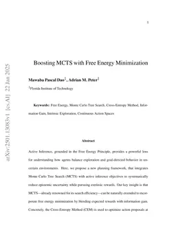 Boosting MCTS with Free Energy Minimization