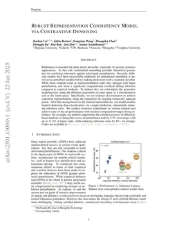 Robust Representation Consistency Model via Contrastive Denoising