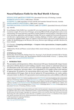 Neural Radiance Fields for the Real World: A Survey