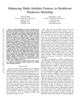 Enhancing Multi-Attribute Fairness in Healthcare Predictive Modeling