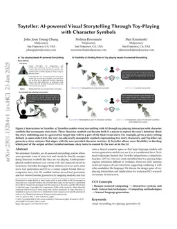 Toyteller: AI-powered Visual Storytelling Through Toy-Playing with Character Symbols