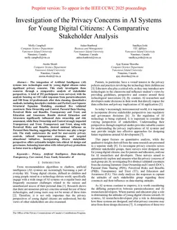 Investigation of the Privacy Concerns in AI Systems for Young Digital Citizens: A Comparative Stakeholder Analysis