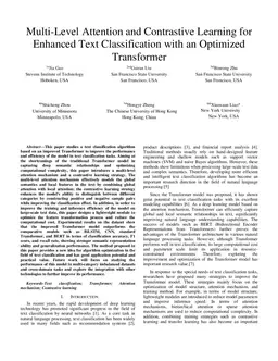 Multi-Level Attention and Contrastive Learning for Enhanced Text Classification with an Optimized Transformer