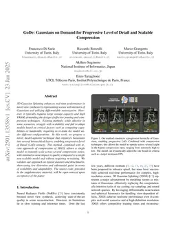 GoDe: Gaussians on Demand for Progressive Level of Detail and Scalable Compression