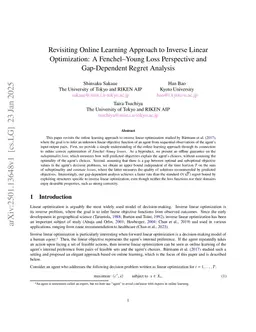 Revisiting Online Learning Approach to Inverse Linear Optimization: A Fenchel$-$Young Loss Perspective and Gap-Dependent Regret Analysis