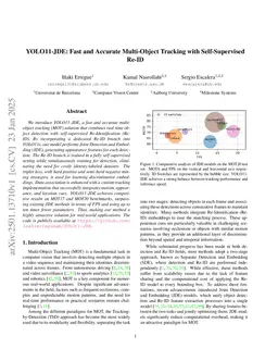YOLO11-JDE: Fast and Accurate Multi-Object Tracking with Self-Supervised Re-ID
