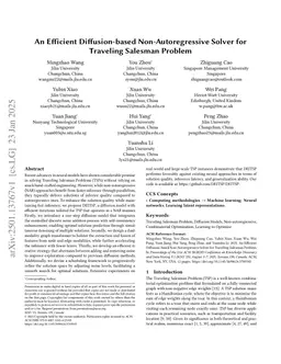 An Efficient Diffusion-based Non-Autoregressive Solver for Traveling Salesman Problem