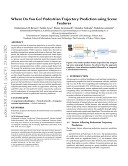 Where Do You Go? Pedestrian Trajectory Prediction using Scene Features