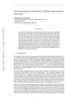 Autoencoders for Anomaly Detection are Unreliable