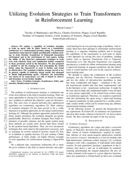 Utilizing Evolution Strategies to Train Transformers in Reinforcement Learning