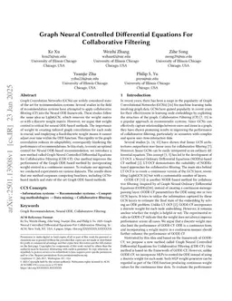 Graph Neural Controlled Differential Equations For Collaborative Filtering