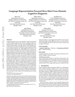 Language Representation Favored Zero-Shot Cross-Domain Cognitive Diagnosis