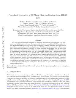 Procedural Generation of 3D Maize Plant Architecture from LIDAR Data