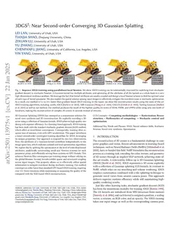 3DGS$^2$: Near Second-order Converging 3D Gaussian Splatting