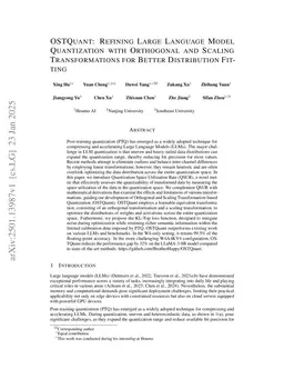 OstQuant: Refining Large Language Model Quantization with Orthogonal and Scaling Transformations for Better Distribution Fitting