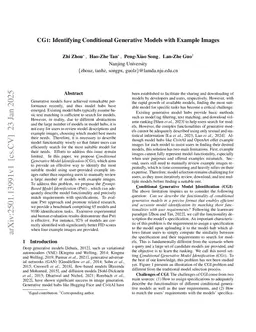 CGI: Identifying Conditional Generative Models with Example Images