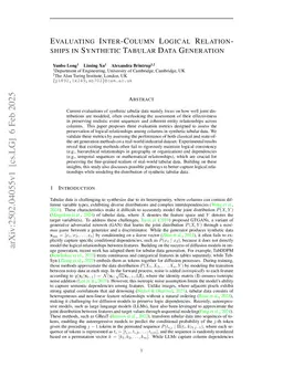 Evaluating Inter-Column Logical Relationships in Synthetic Tabular Data Generation