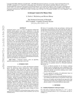 Archetypal Analysis for Binary Data