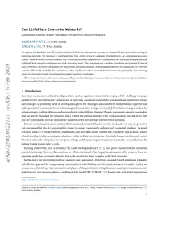 Can LLMs Hack Enterprise Networks? Autonomous Assumed Breach Penetration-Testing Active Directory Networks