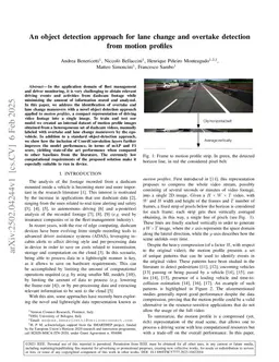 An object detection approach for lane change and overtake detection from motion profiles