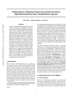 Finding Pegasus: Enhancing Unsupervised Anomaly Detection in High-Dimensional Data using a Manifold-Based Approach