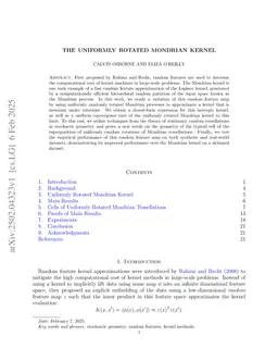 The Uniformly Rotated Mondrian Kernel
