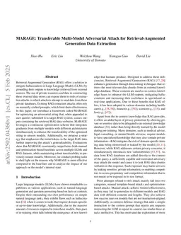 MARAGE: Transferable Multi-Model Adversarial Attack for Retrieval-Augmented Generation Data Extraction